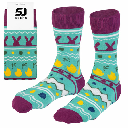 Skarpetki męskie 5JSocks Wielkanoc pisanki